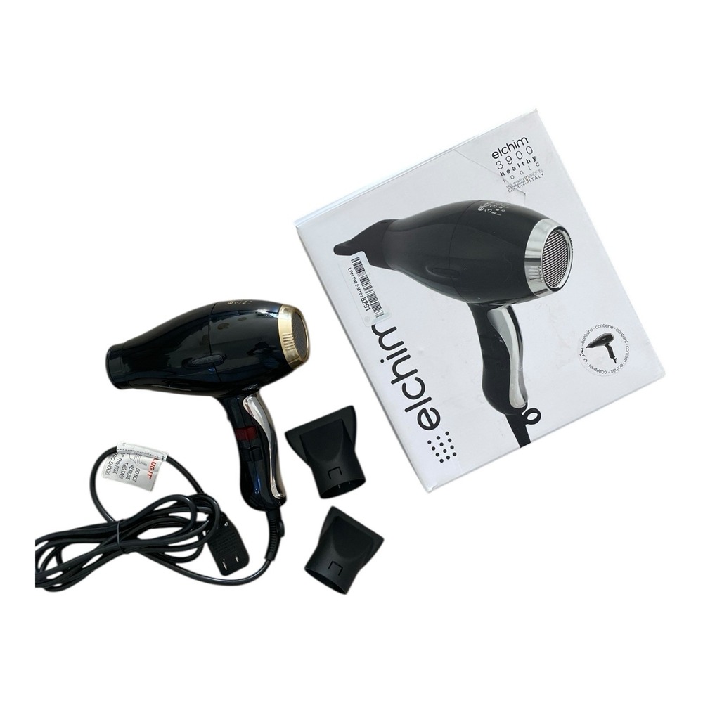 Elchim 3900 Healthy Light Ionic Professional‎ Dryers Black & Gold 2 Concentrator